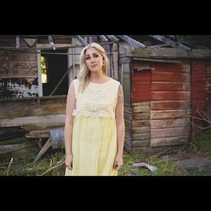 1960’s vintage valley of the dolls yellow dress